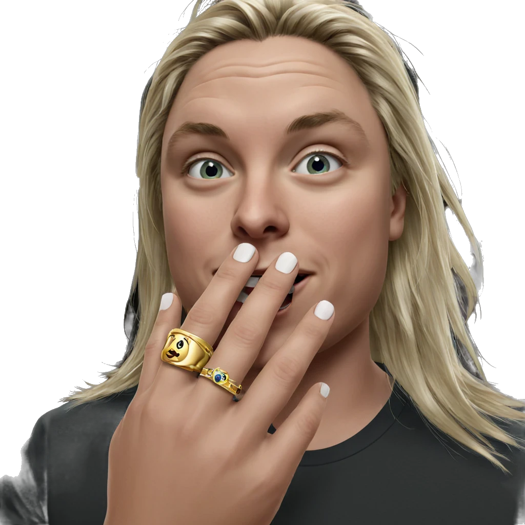 blonde boy with ring jewelry emoji