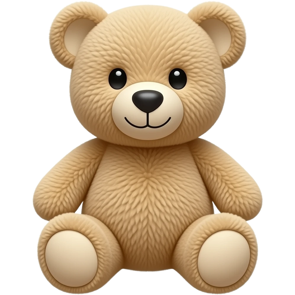 Create beige stuffed teddy bear plushie emoji