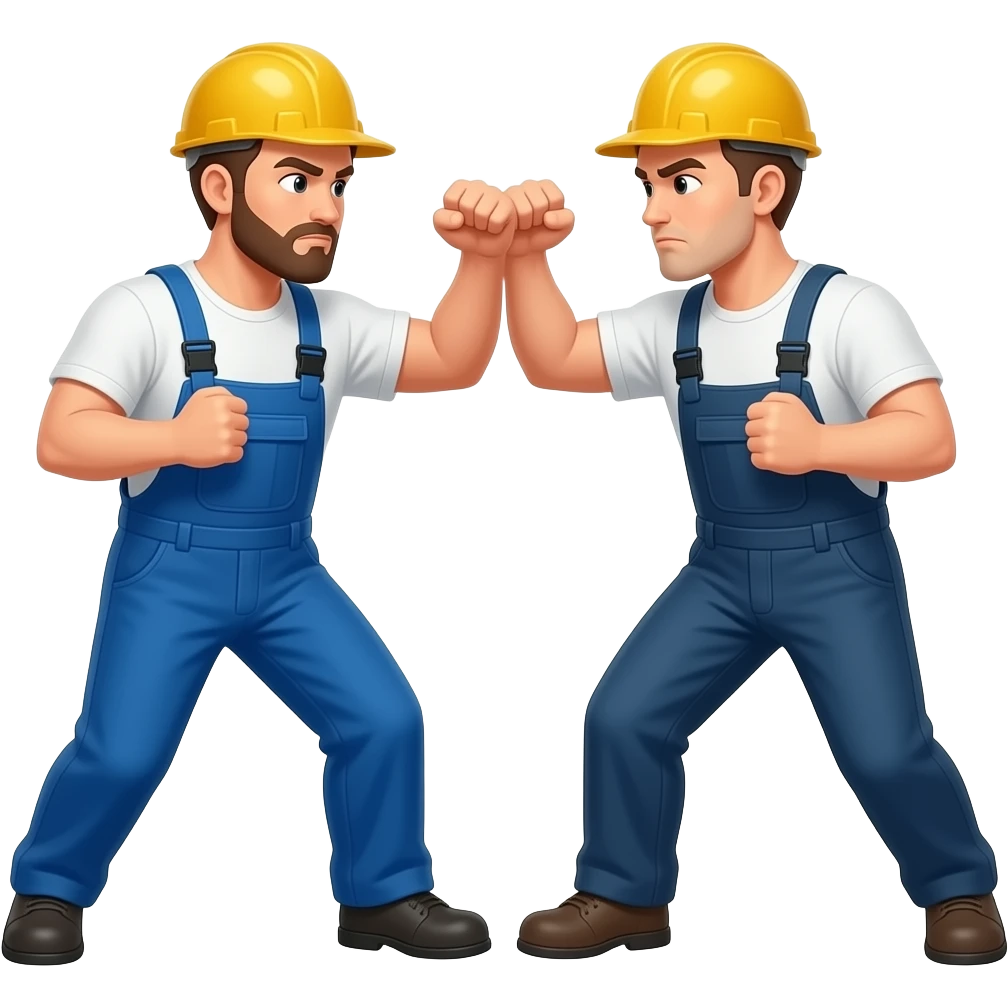 workers fight emoji