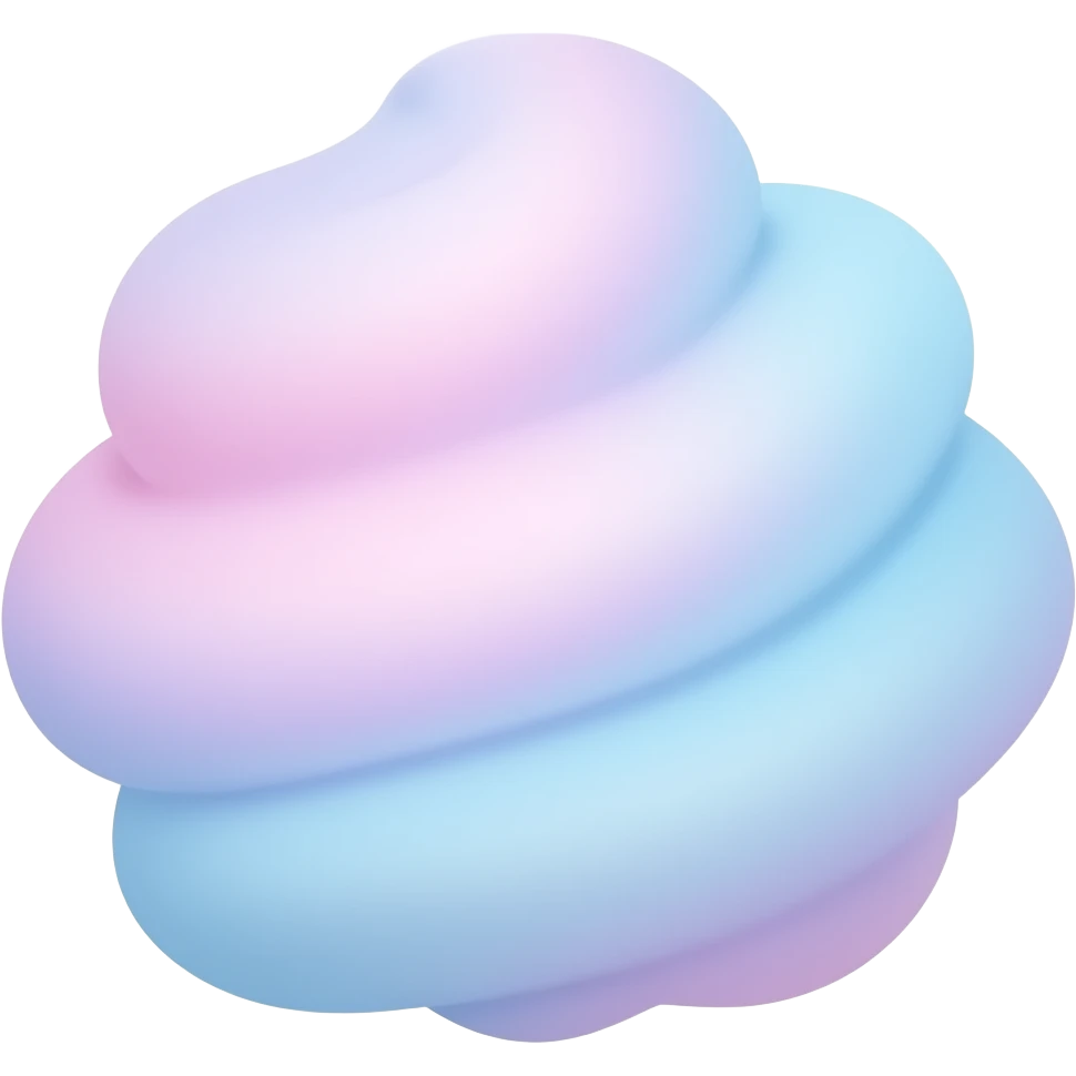 cotton candy pink & blue emoji