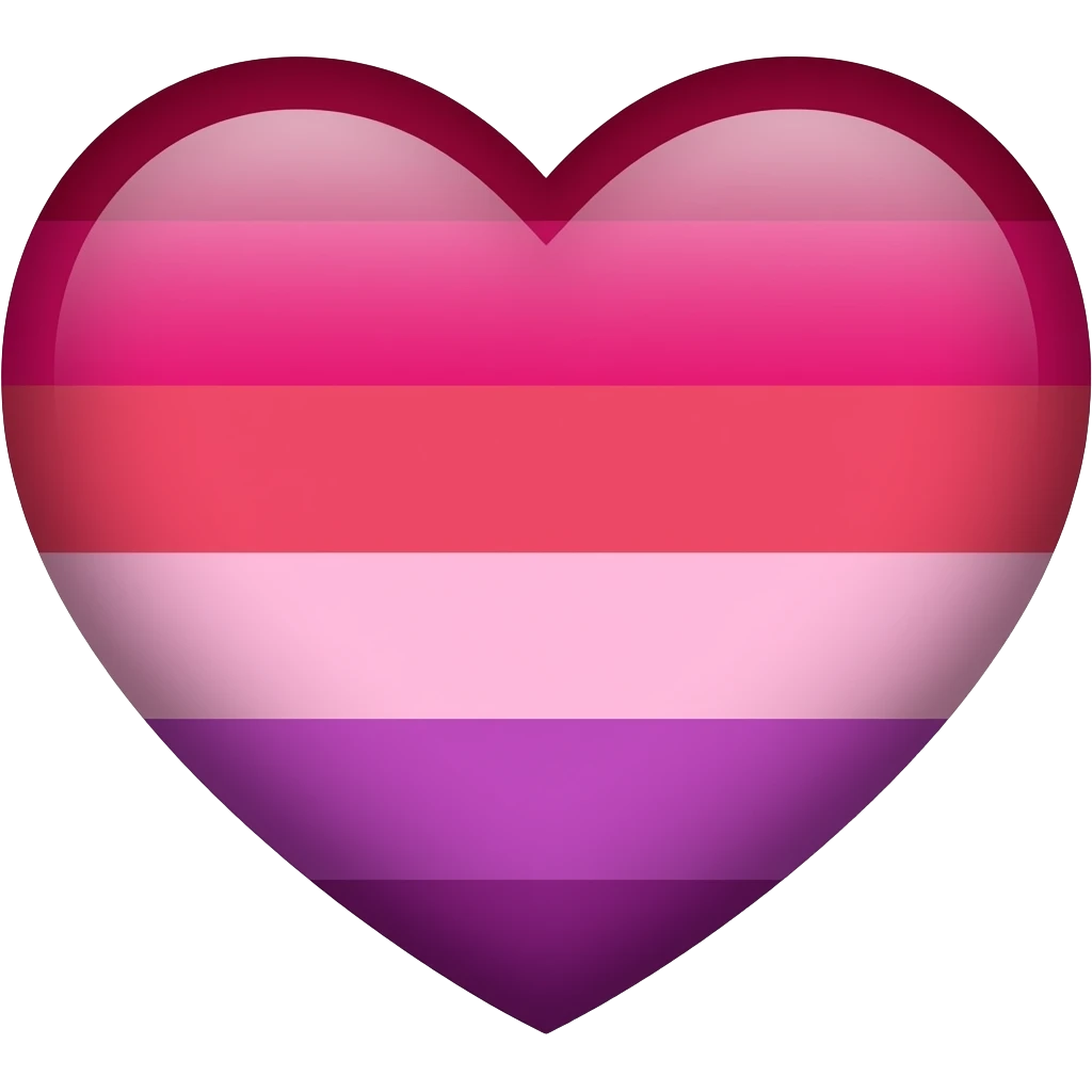 Lesbian flag heart emoji