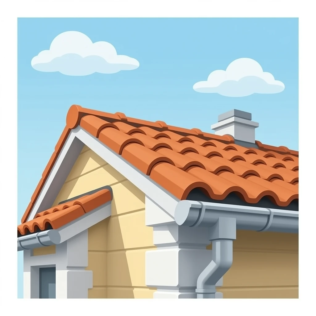 gutters on the edge of the roof emoji