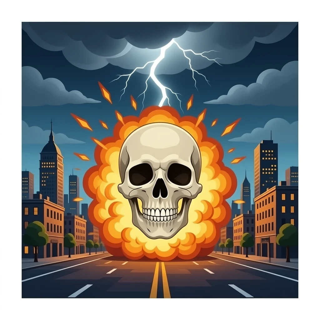 Calabera esplotando emoji