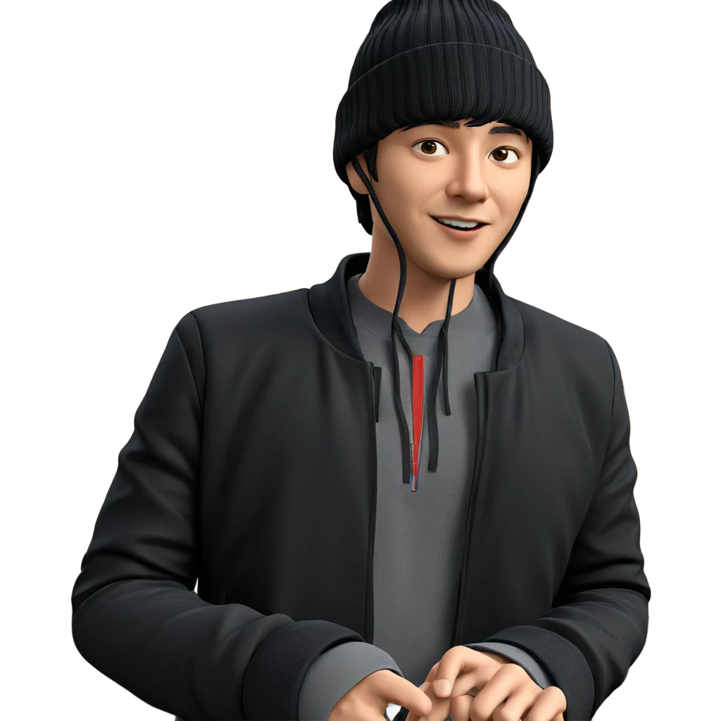 male in black jacket fashion emoji
