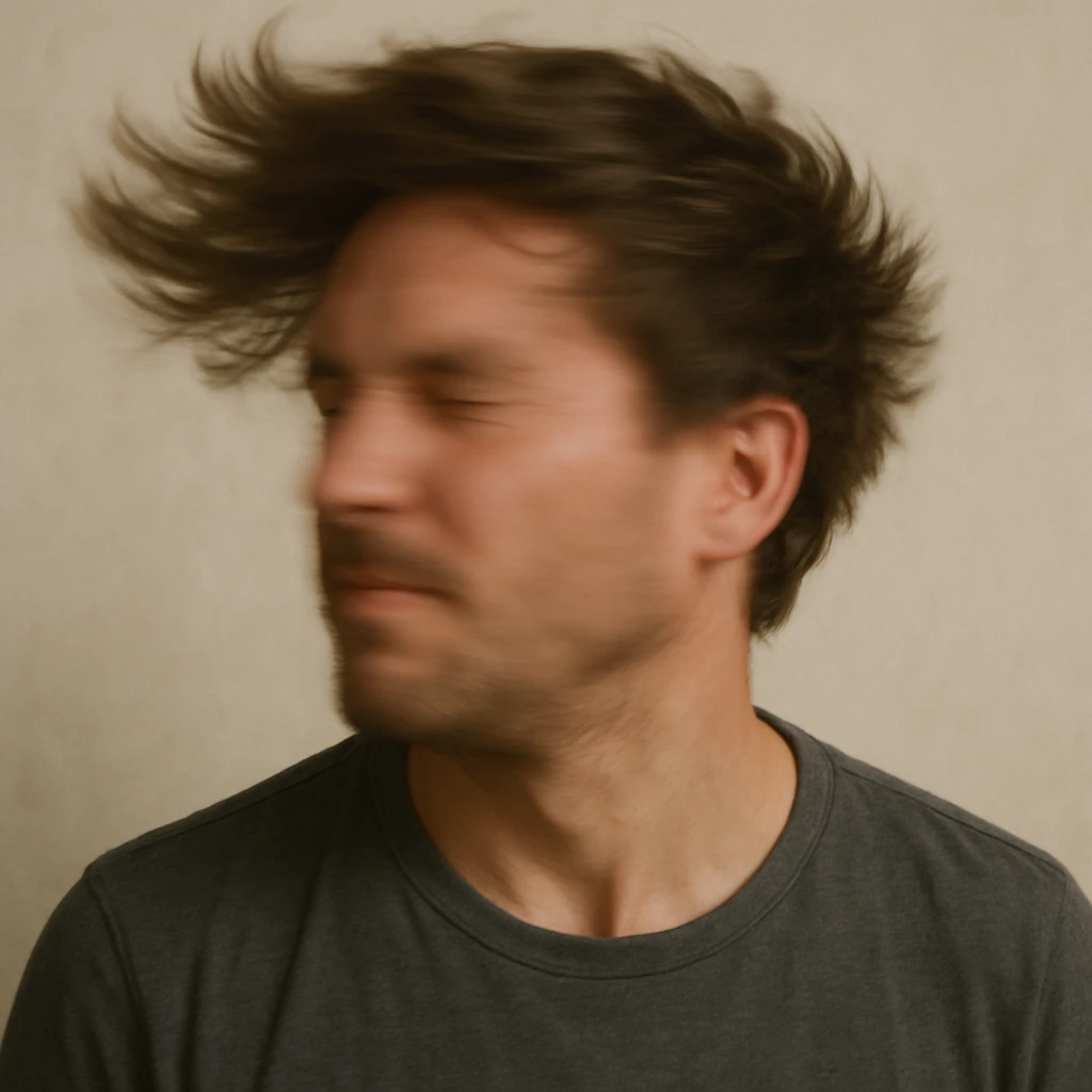 a man shaking his head, realistic style emoji