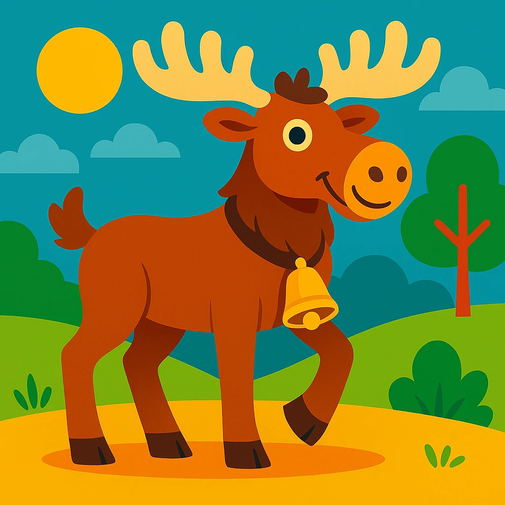 A moose with a bell emoji
