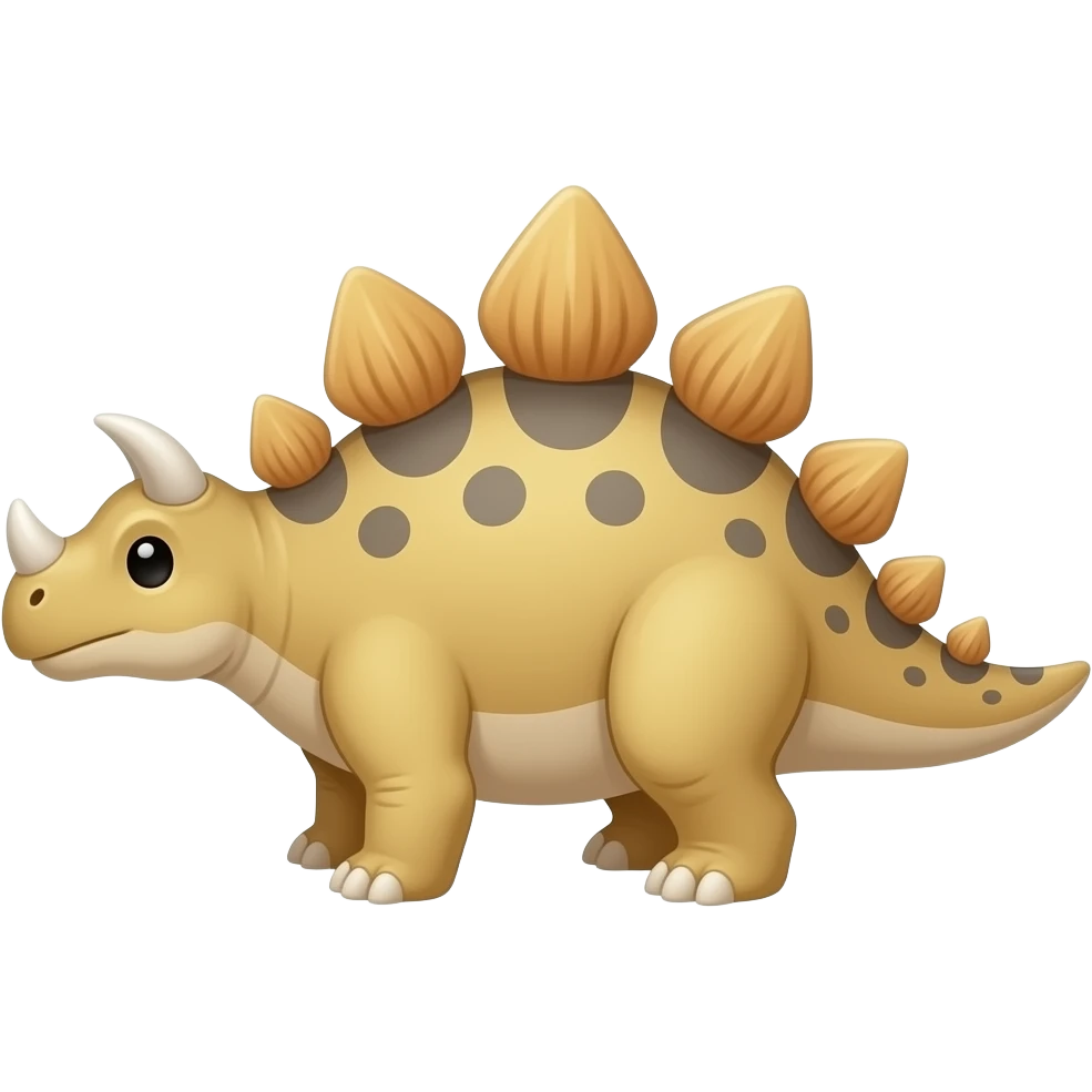 Baby stegosaurus no horns on head emoji