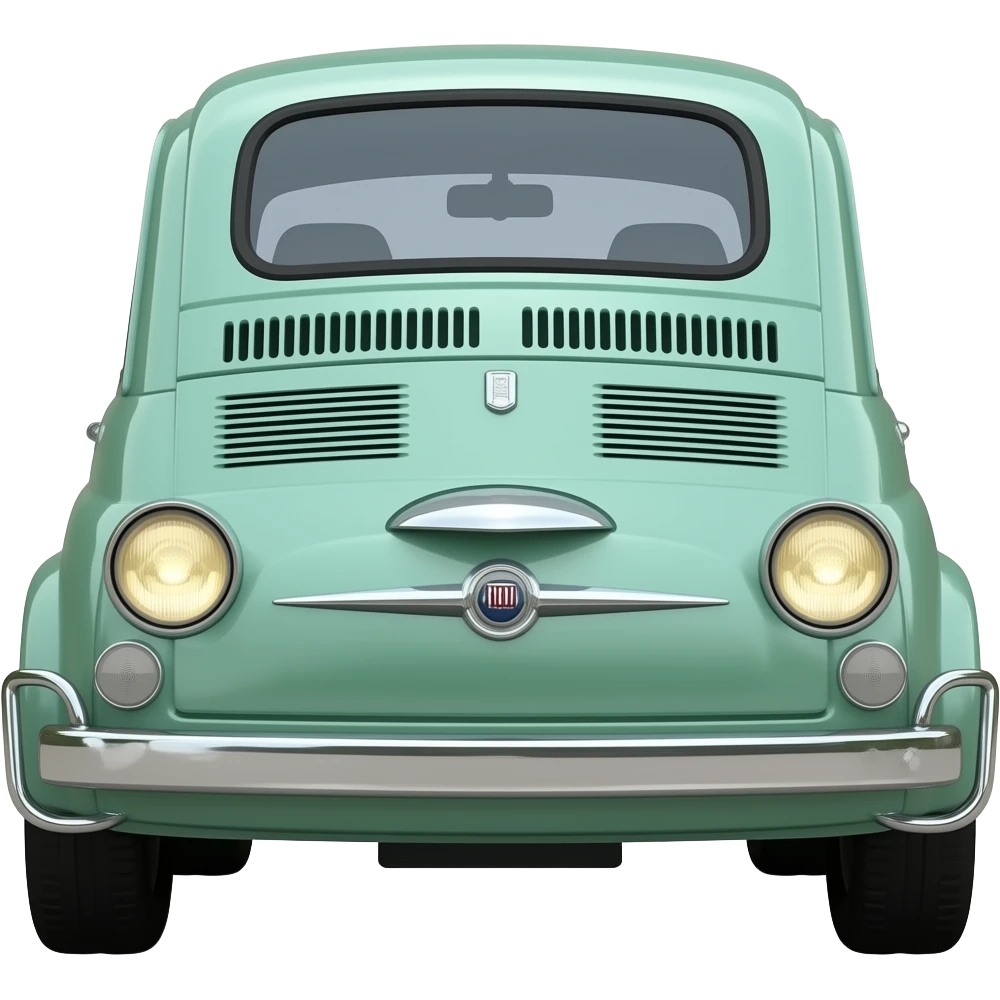 mint green fiat 500 twinair GT-261-V yellow emoji