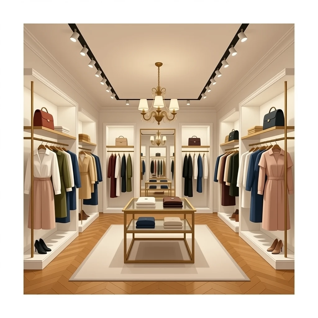 clothes shop inside with the expensive things emoji