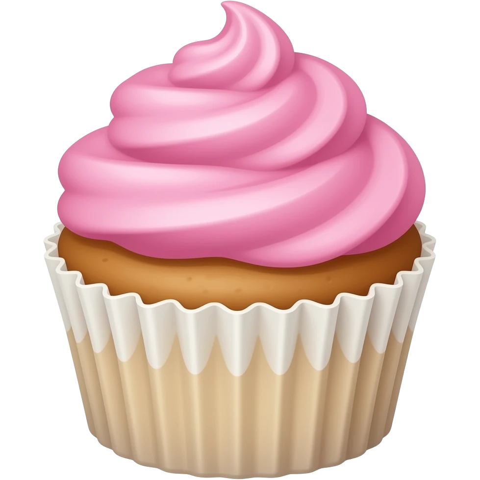 Cupcake with pink icing emoji
