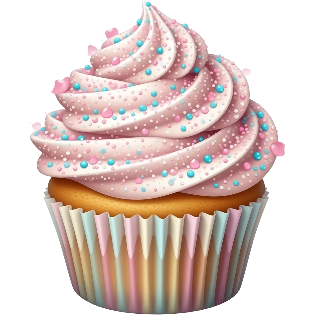 glitter cupcake emoji