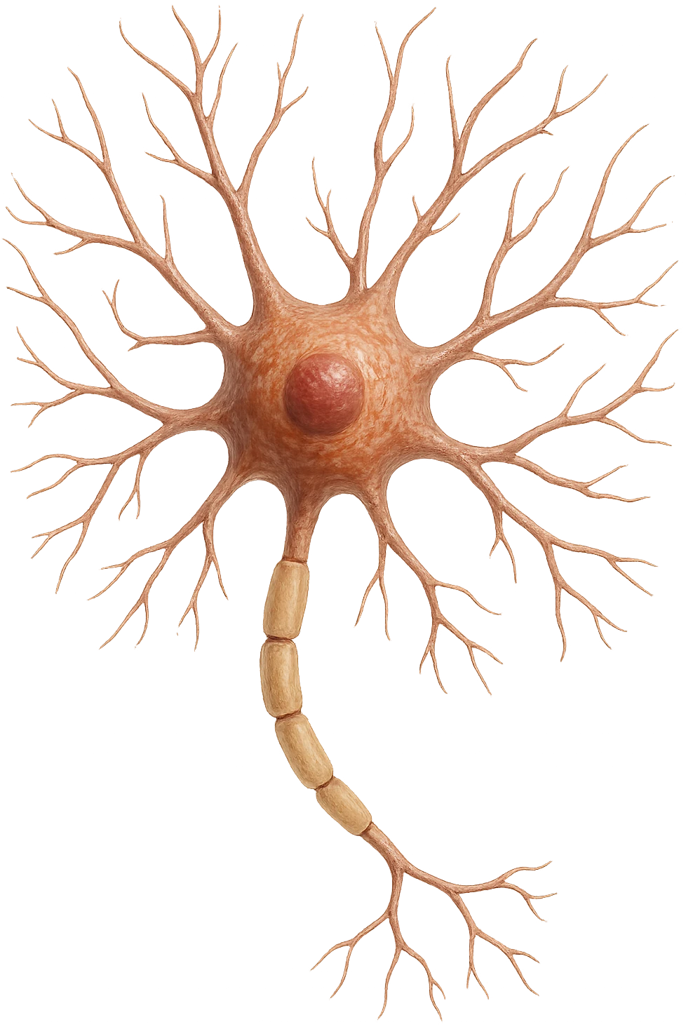 neurone umano anatomico realistico, iperrealistico 4k emoji