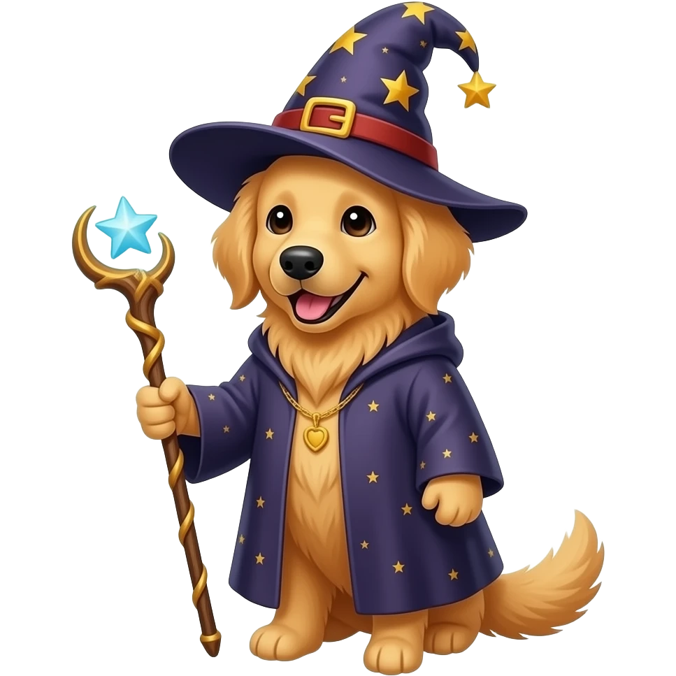 Dog wizard emoji