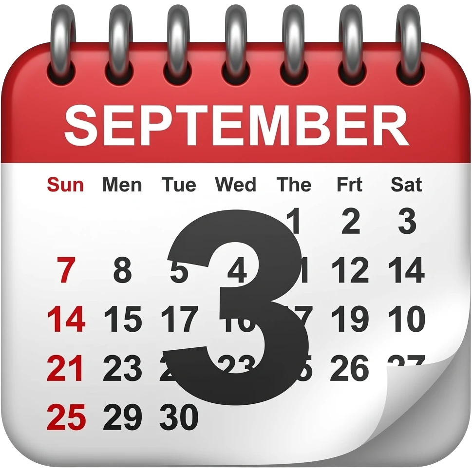 3 September emoji