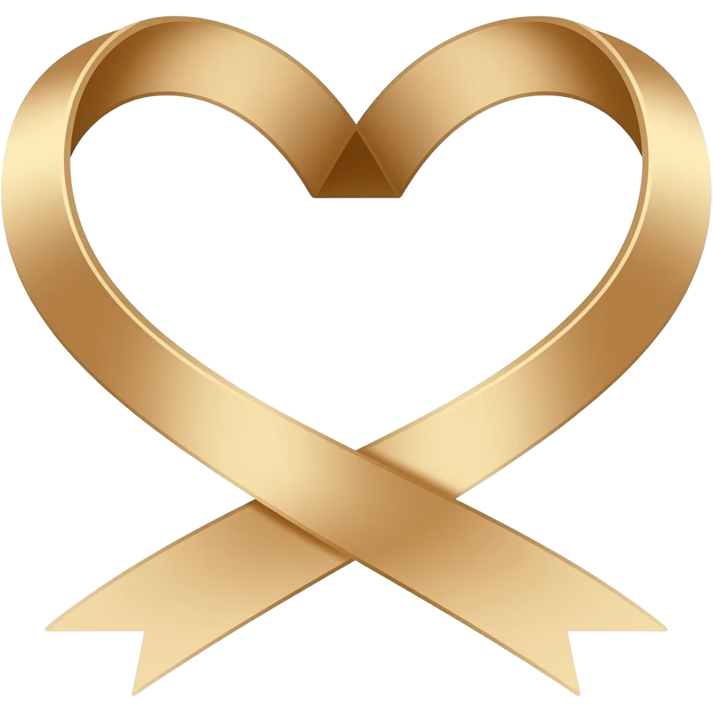 ribbon heart emoji light brown emoji