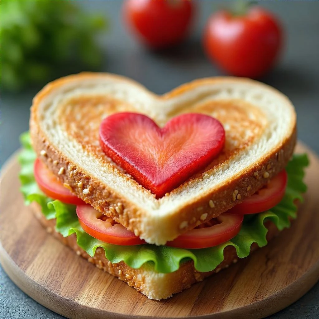 heart-shaped sandwich emoji