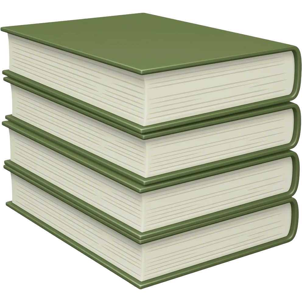 dark olive green stack of book emoji