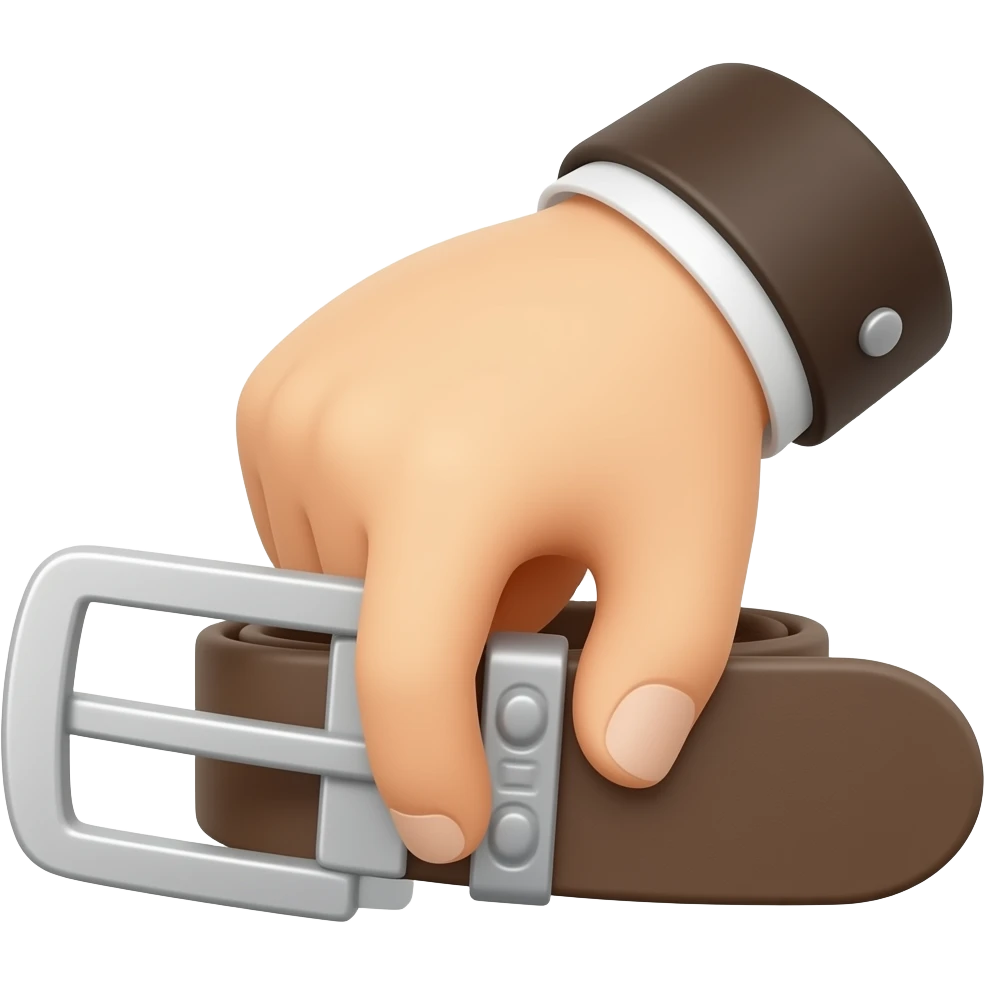 Belt in hand emoji