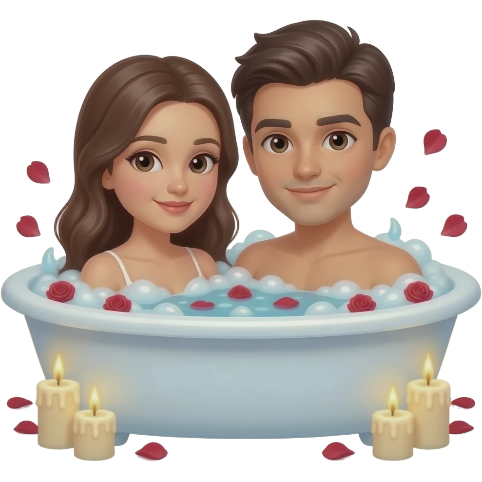 bubblebath romantic couple emoji