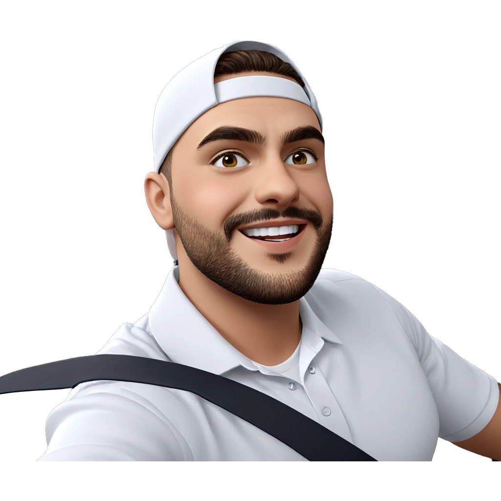 smiling boy in white shirt emoji