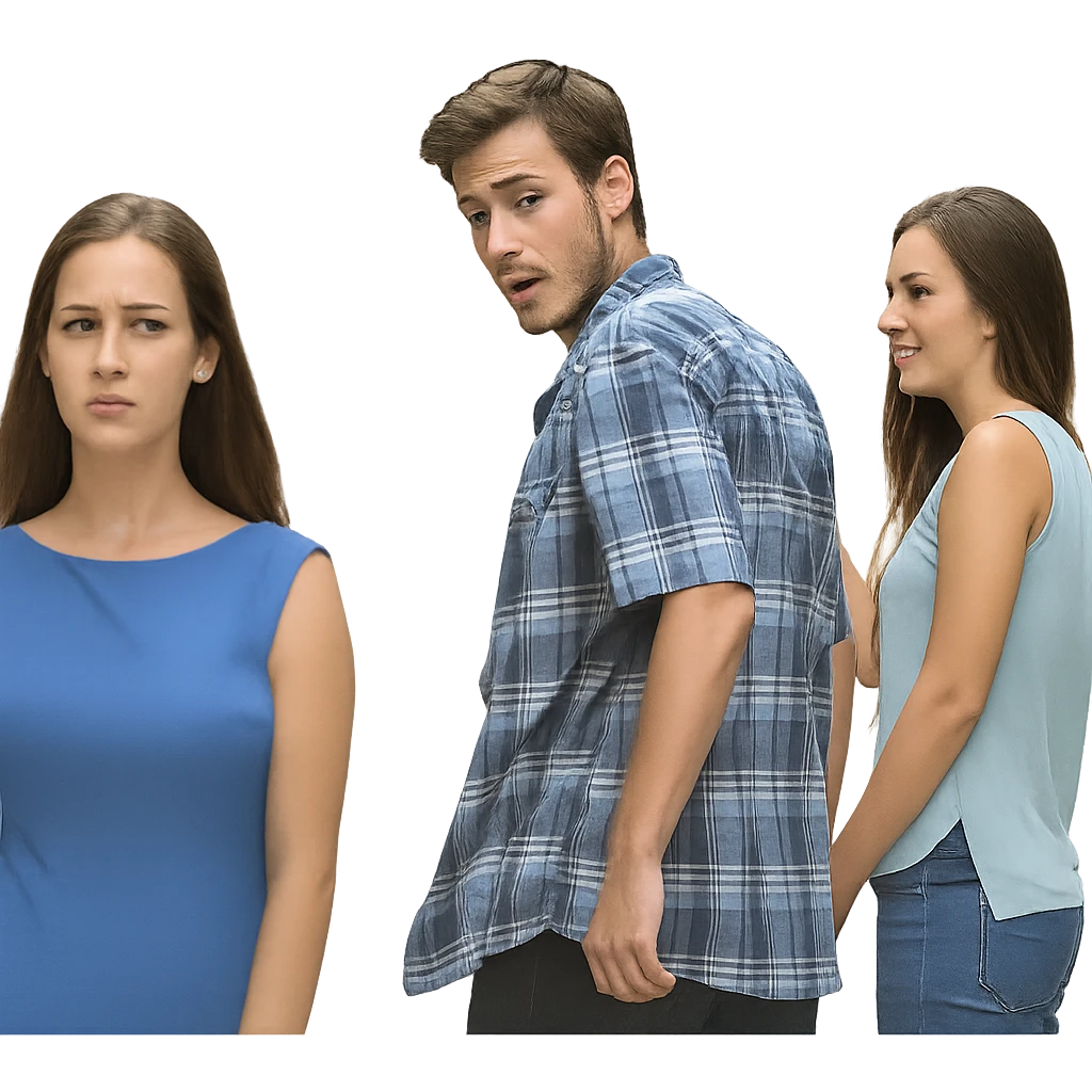 distracted boyfriend meme emoji