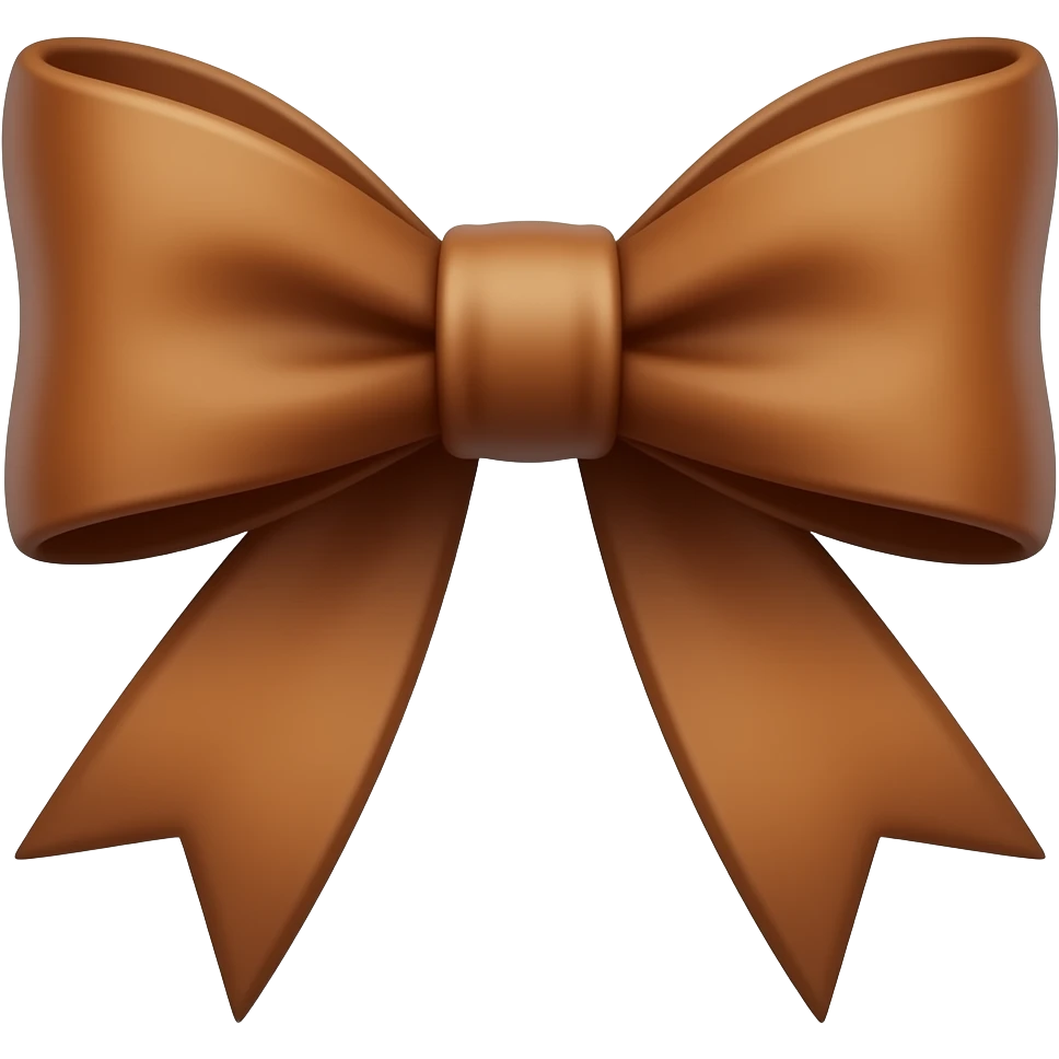 Brown bow emoji emoji
