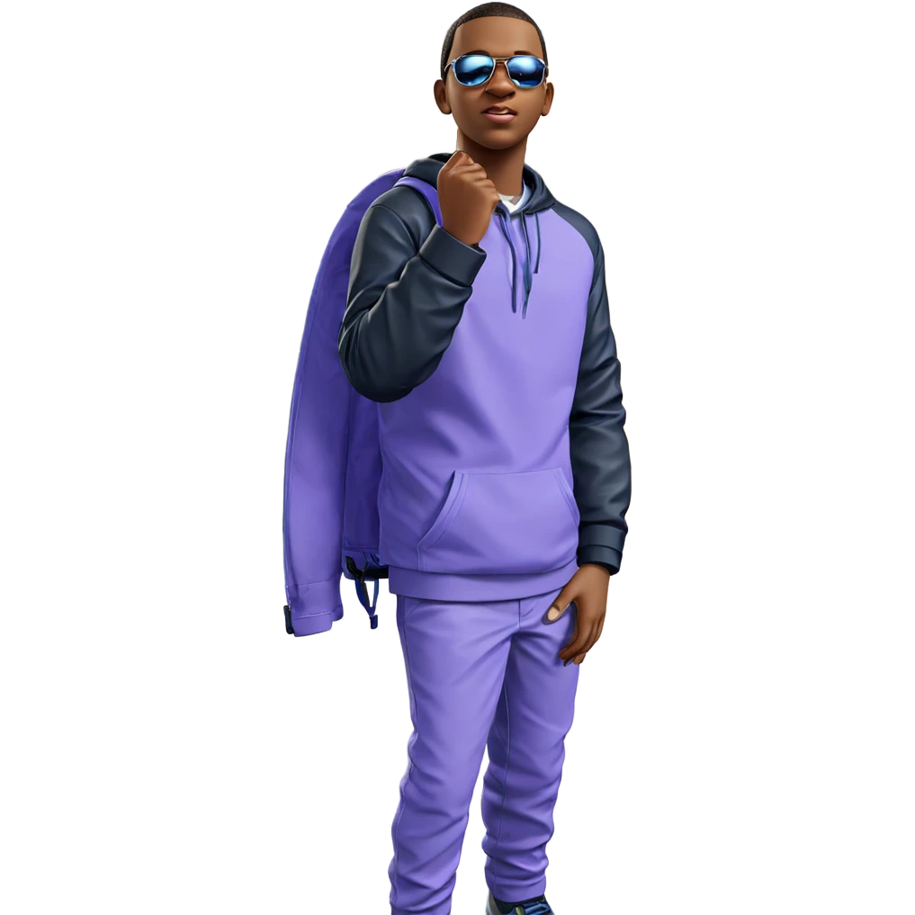 confident boy in outdoor attire emoji