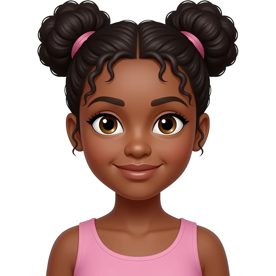 make me a emoji that is a black girl with two buns emoji