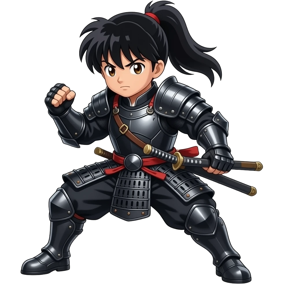 inuyasha stance in black emoji