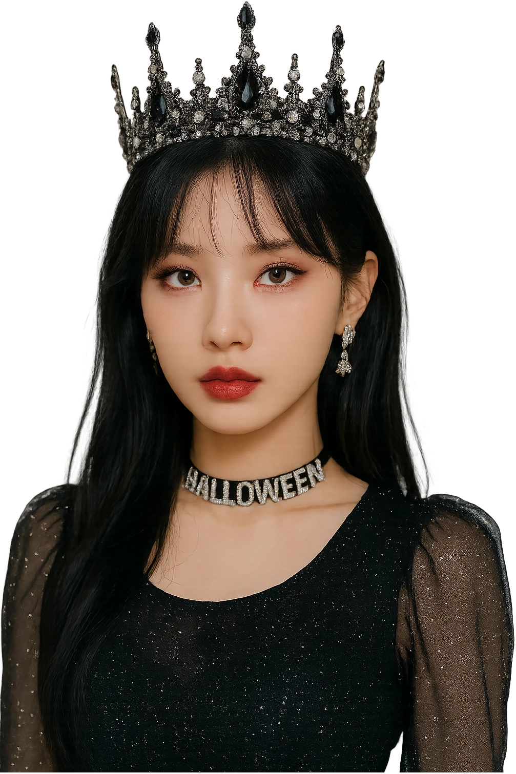 halloween kpop idol crown, sparkly and trendy, remove background emoji