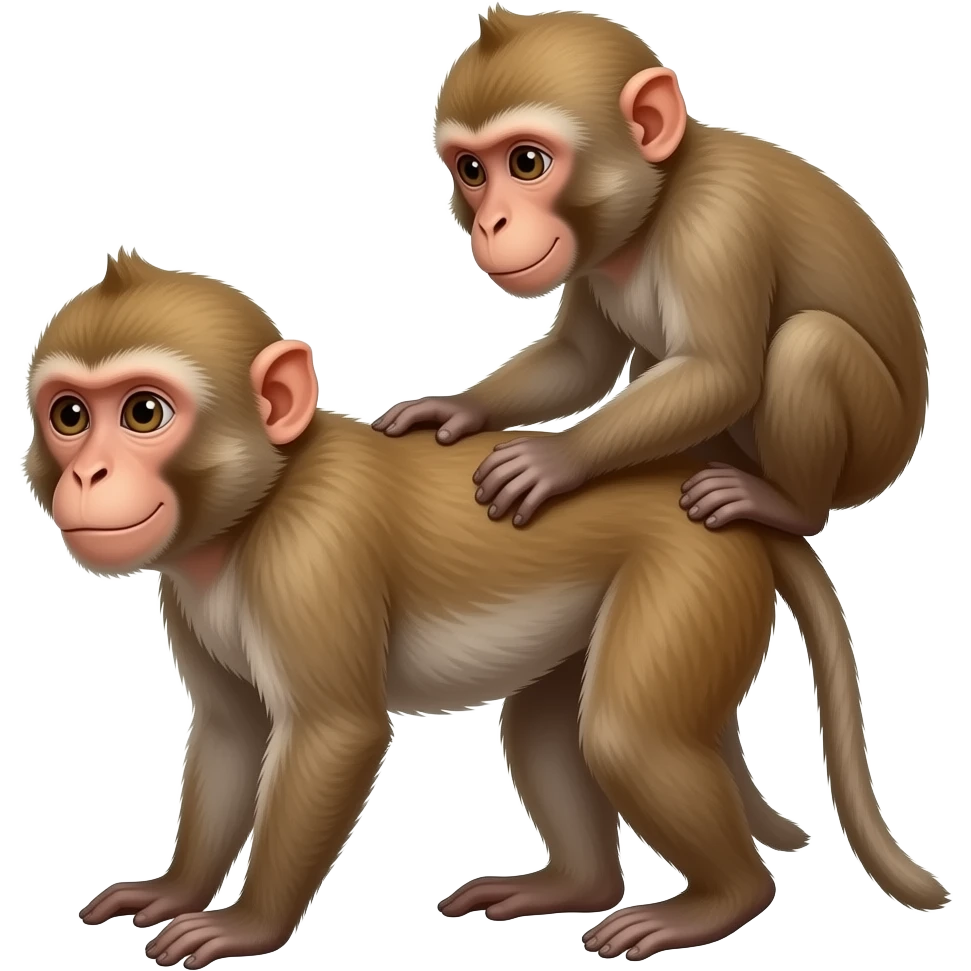 1 Macaque grooming another Macaques back emoji