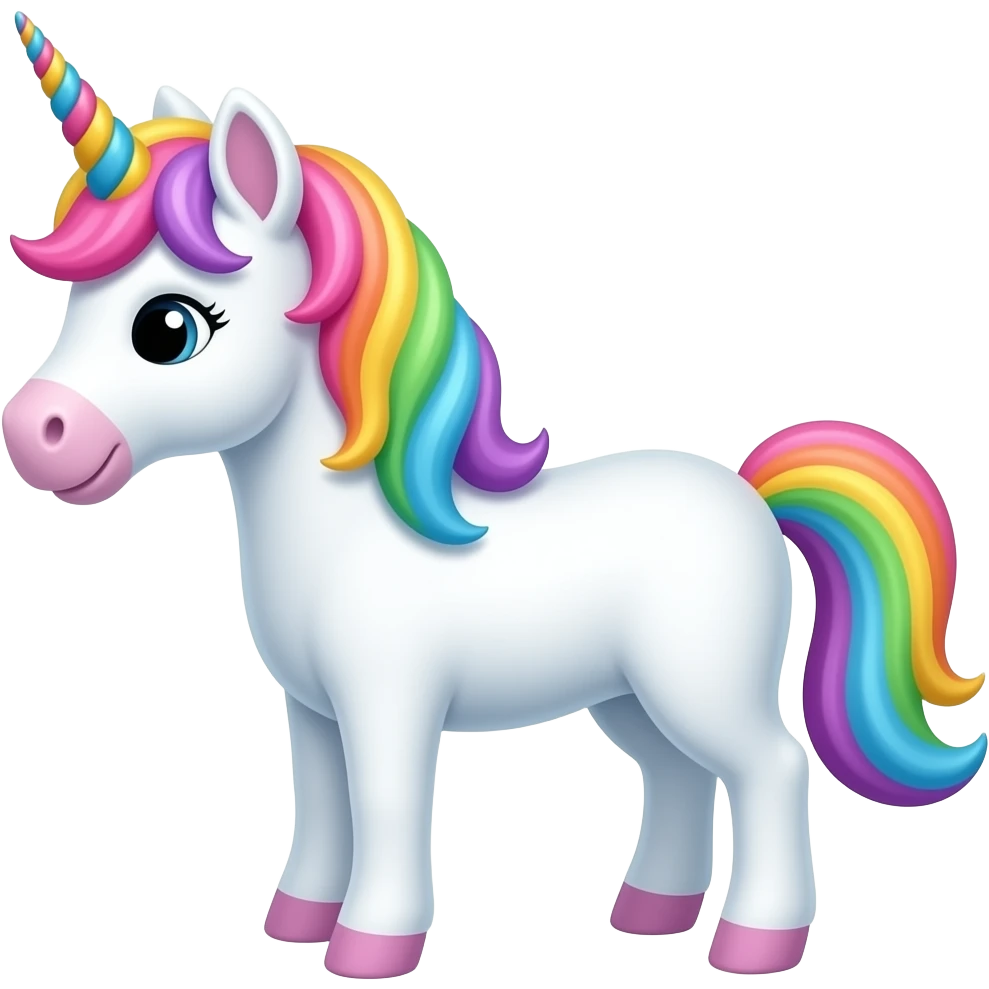 rainbow pastel unicorn in the horn! emoji