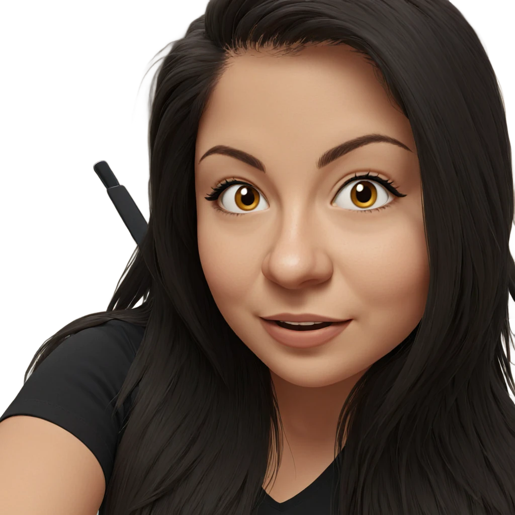 smiling girl with long hair emoji