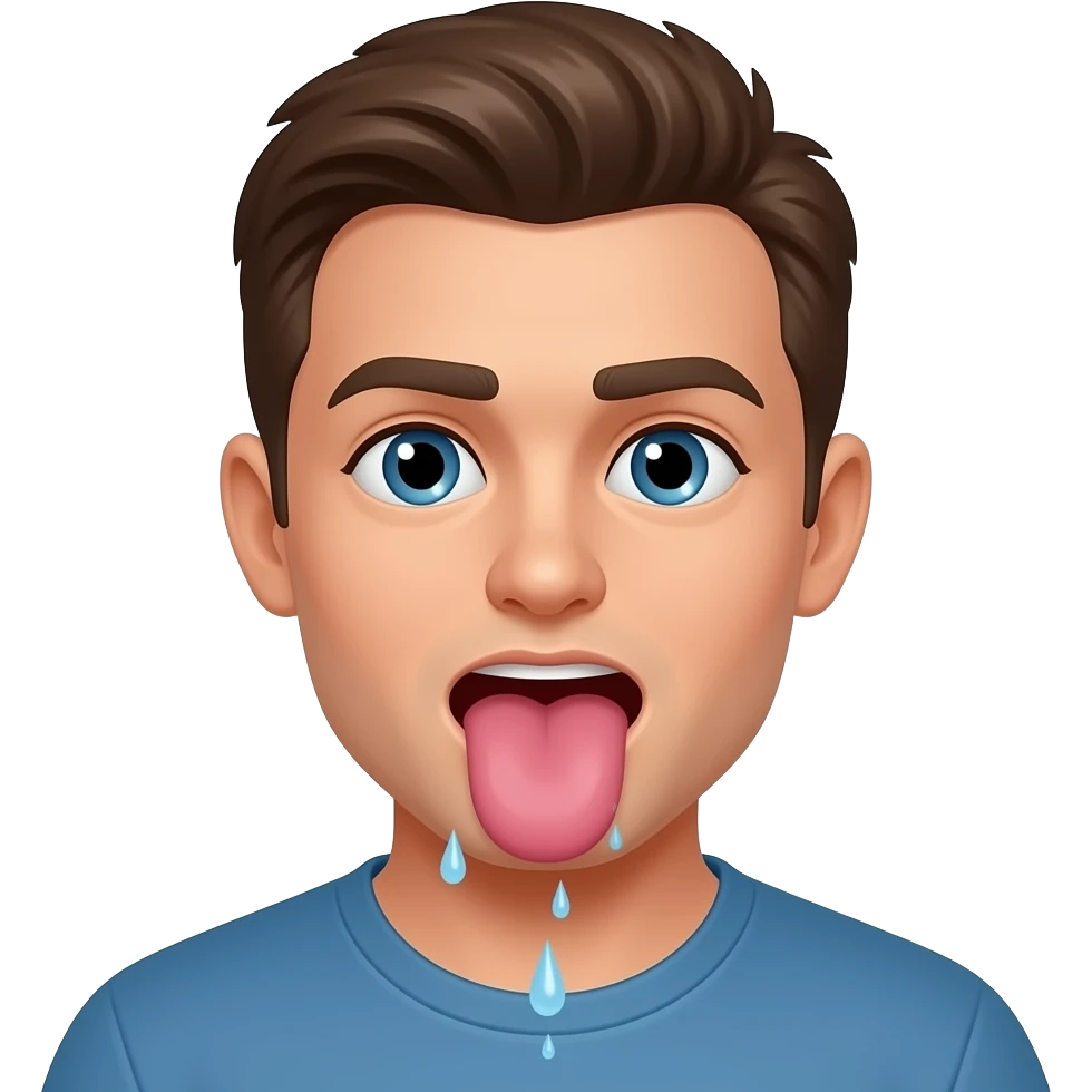 A guy getting spit on emoji