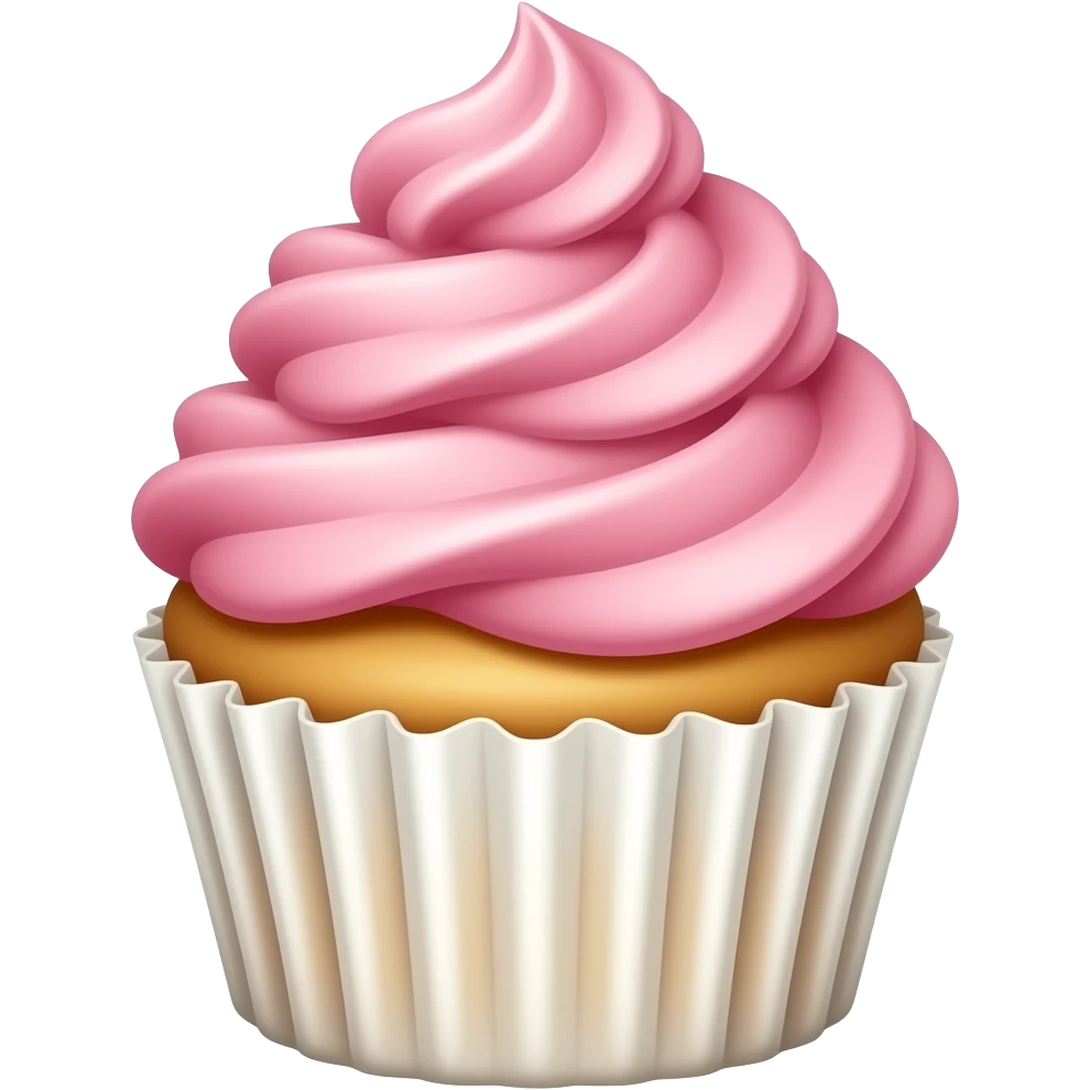 Cupcake with pink icing emoji