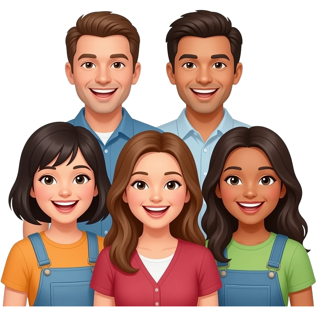 Make a happy friends emoji