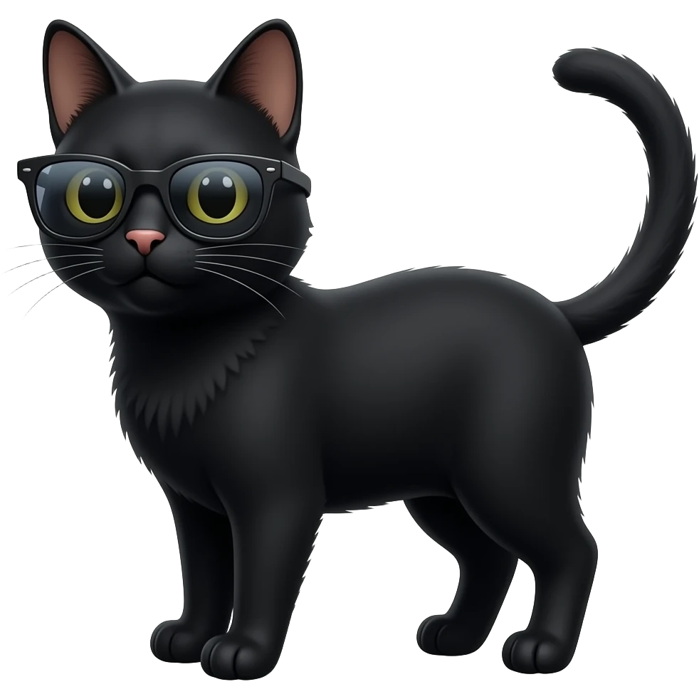 Cat wearing sunglasses emoji