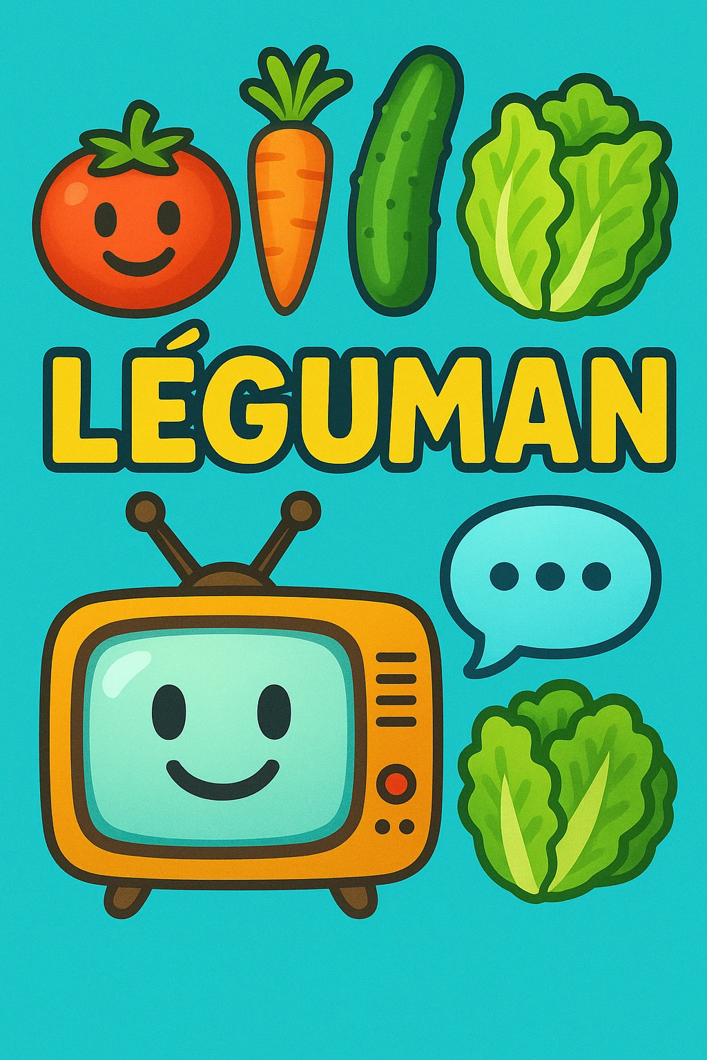 LÉGUMAN ( émission telechat tele français ) façons emoji  emoji