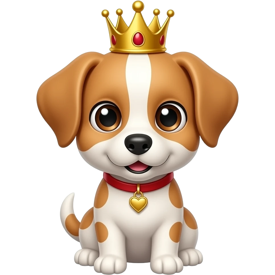 Puppy with heart eyes and a crown emoji