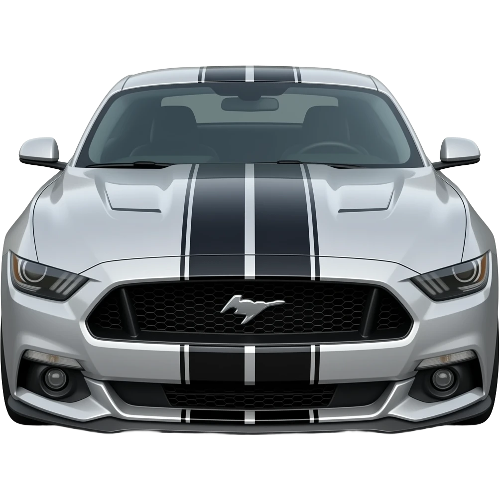 Silver 2021 Ford Mustang GT emoji