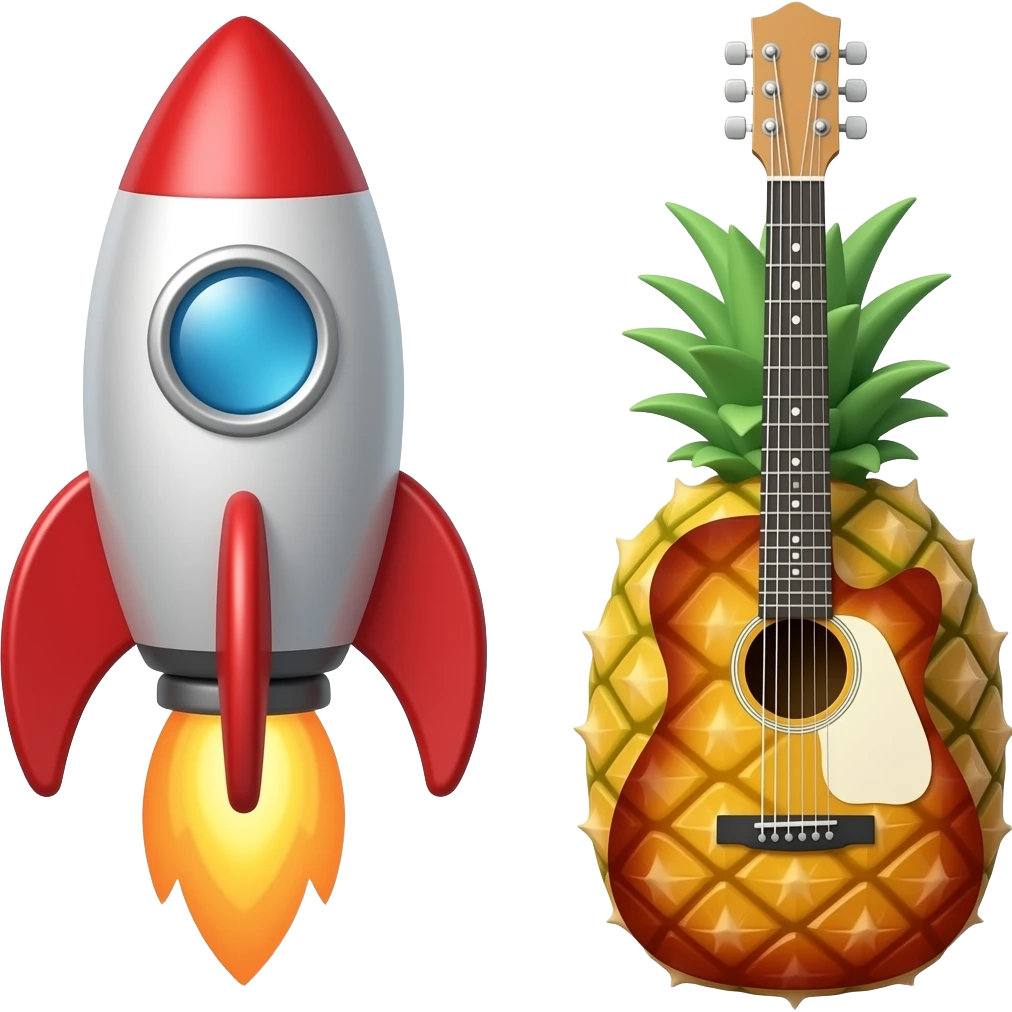 🚀 🍍 🎸 emoji