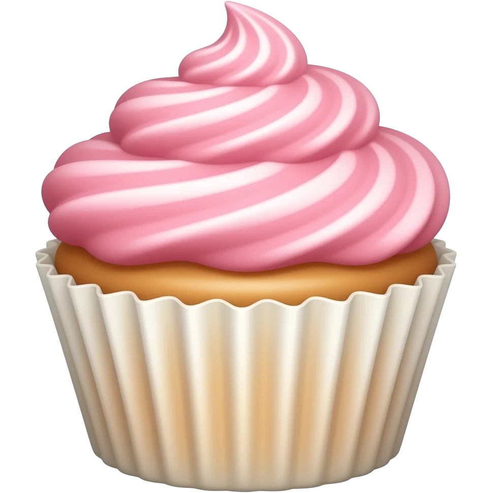 Cupcake with pink icing emoji