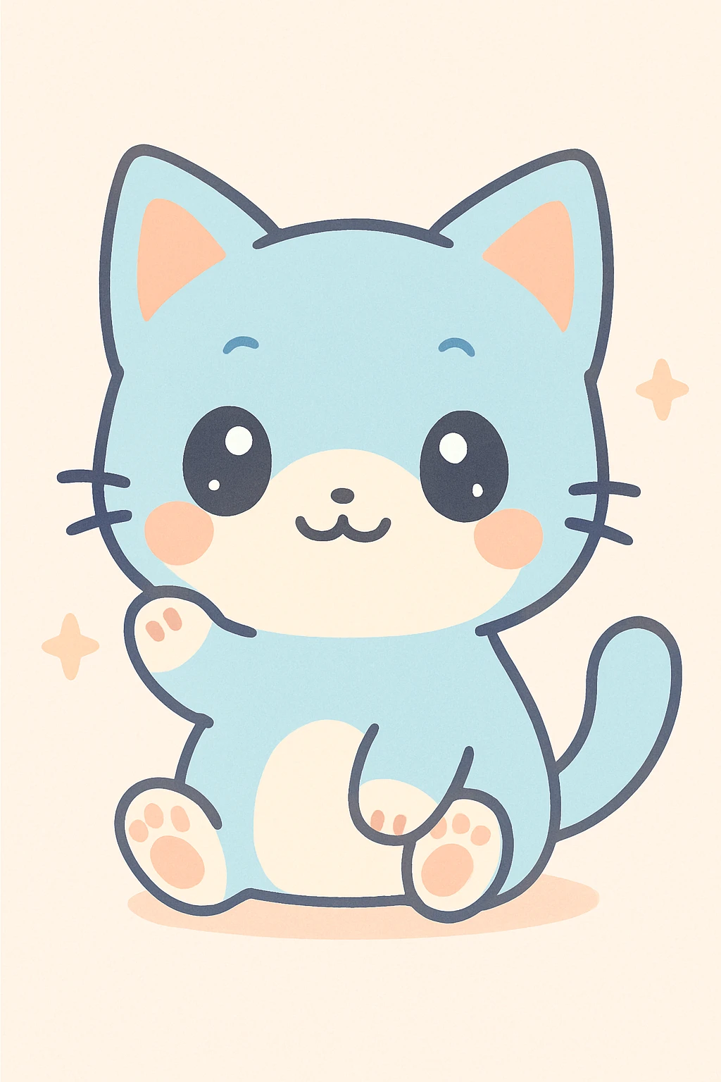 anime style cat character, expressive face, vibrant colors emoji