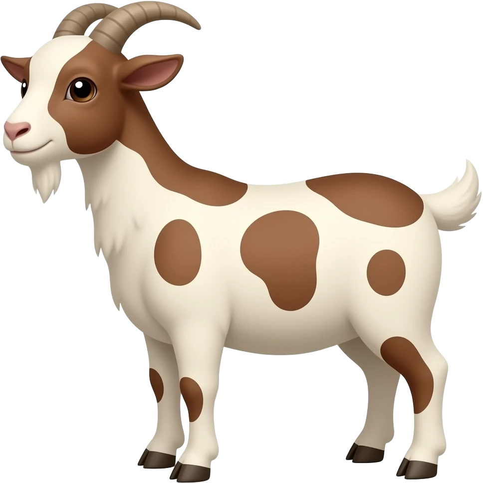 cabra con manchas marrones emoji