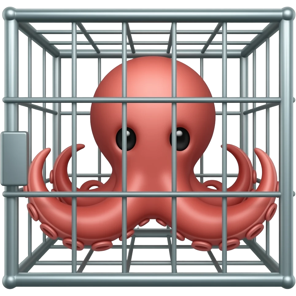 Octopus in a cage emoji