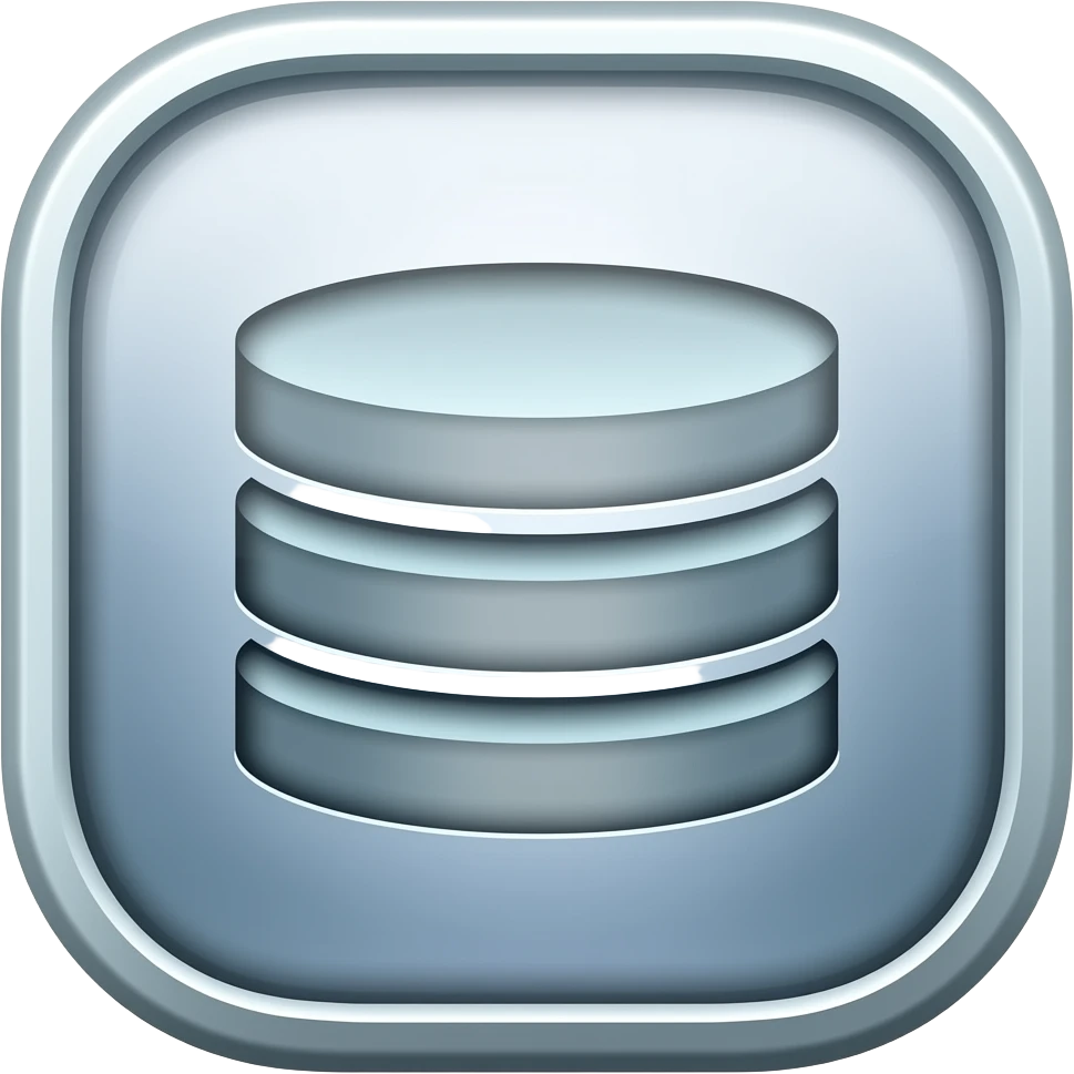 an app, with a database symbol emoji