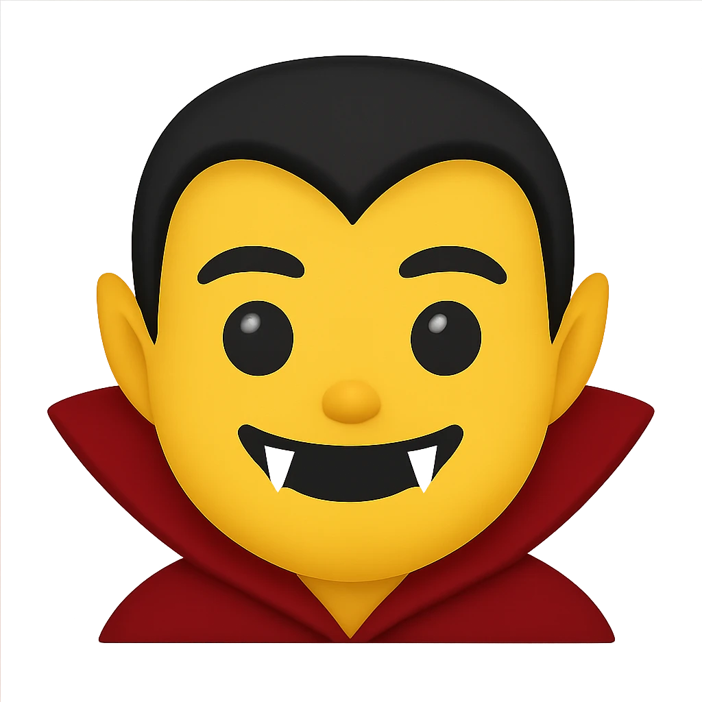 vampire emoji smiling, no background emoji