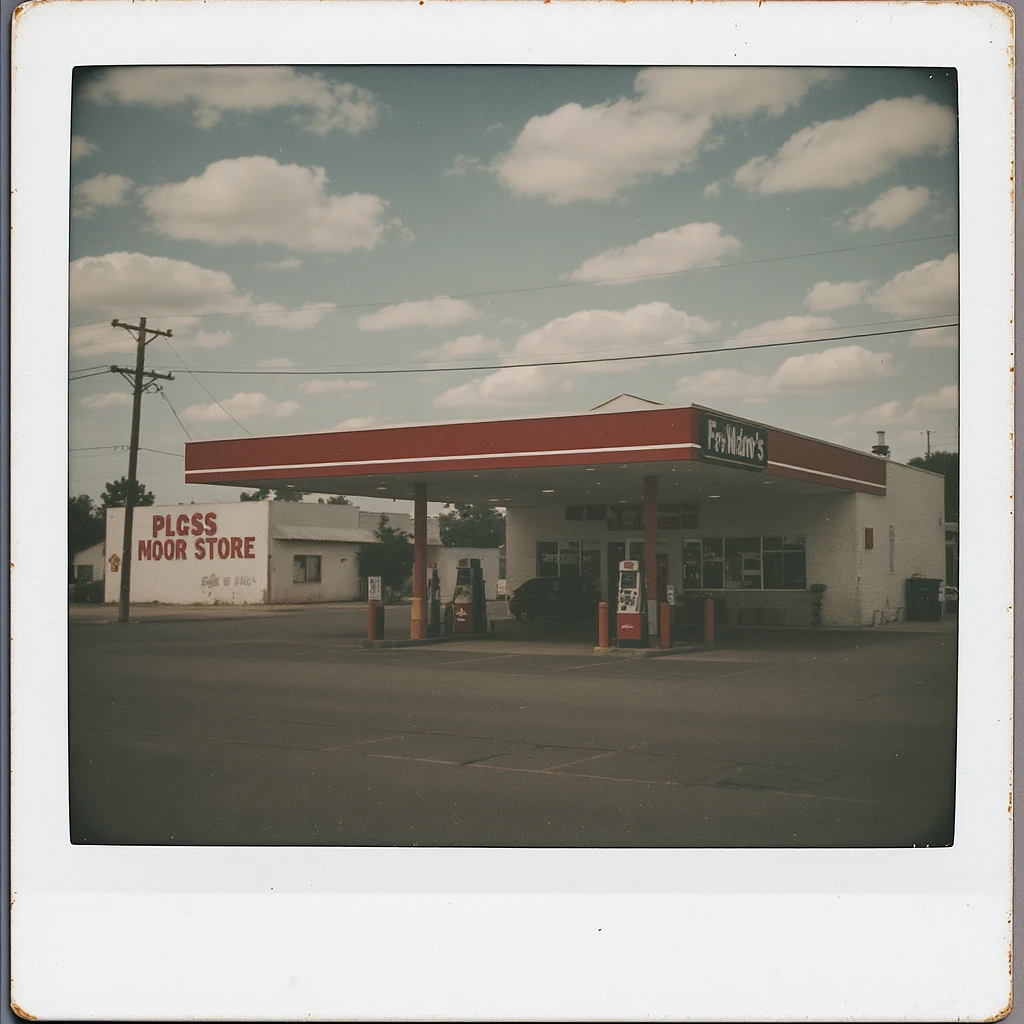 Gas station named Poor Store & More emoji
