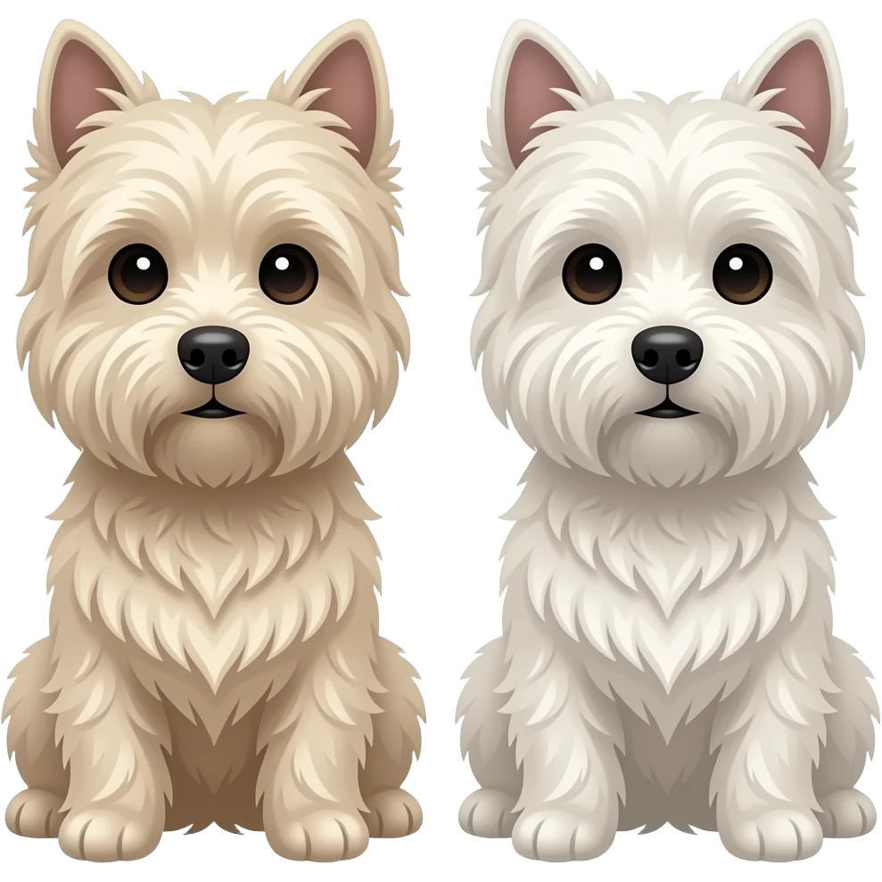 Two Wes highland terriers emoji