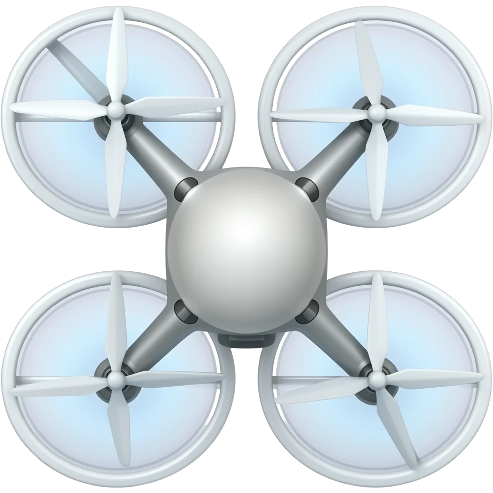 A drone as seen from a 3/4 perspective emoji